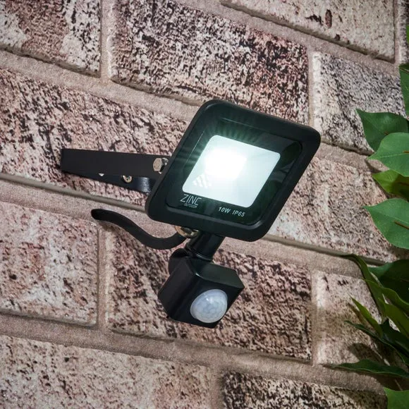 Rye Adjustable PIR Sensor LED Outdoor Flood Light - Black product
