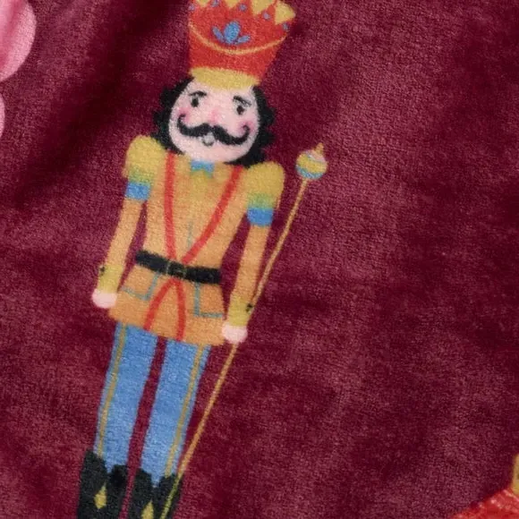 Christmas Nutcracker Throw Blanket - Plum, Fleece alternate view