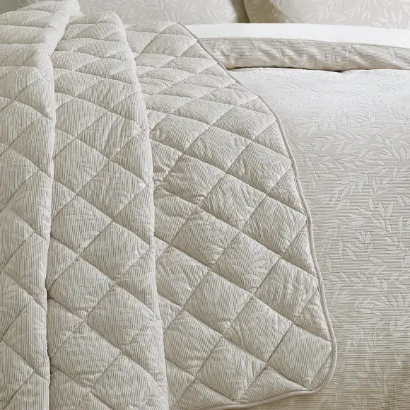 Corded Leaves Bedspread - Champagne alternate view