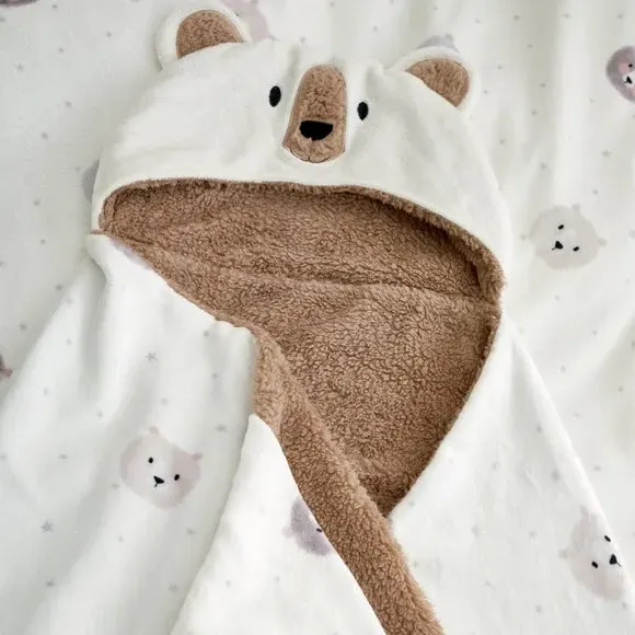 Cosy Bear Hooded Blanket - Natural product