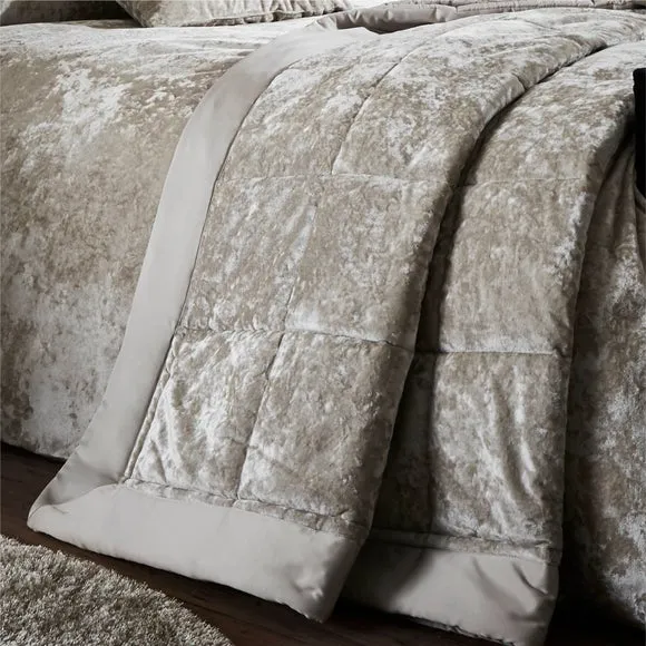 Crushed Velvet Bedspread - Natural product