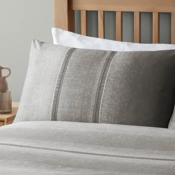Duvet Cover Set Reversible - Grey, Cotton alternate view