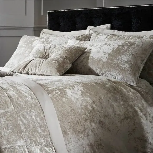 Duvet Cover Set with Pillowcase - Natural, Velvet alternate view