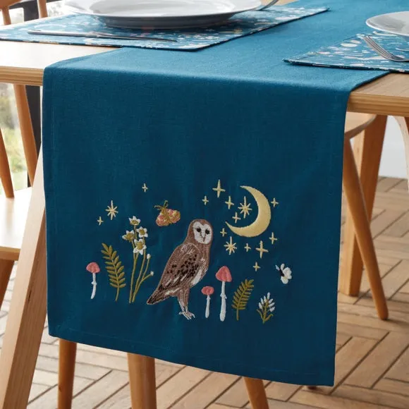 Enchanted Twilight Table Runner - Navy Blue, Cotton product