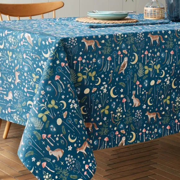 Enchanted Twilight Tablecloth - Navy Blue, Cotton product