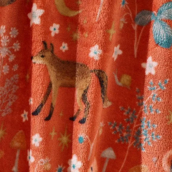 Enchanted Twilight Throw Blanket - Orange, Fleece alternate view