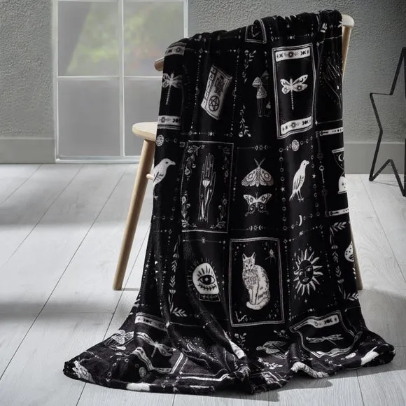Enchanted Witchcraft Throw Blanket - Black, Fleece product