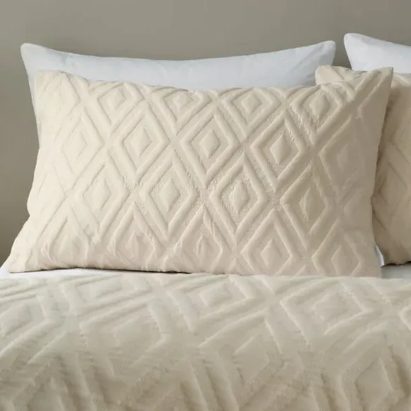 Geo Duvet Cover Set with Pillowcase - Natural alternate view