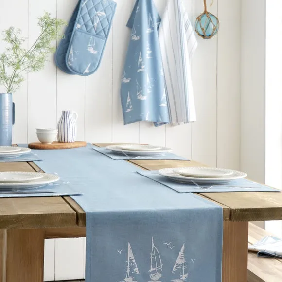 Salcombe Boats Set of 4 Placemats - Blue, Cotton alternate view