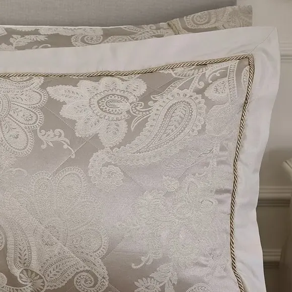 Opulent Jacquard Standard Pillow Sham Pair - Champagne alternate view