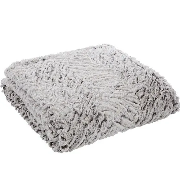 Wolf Throw Blanket - Grey alternate view