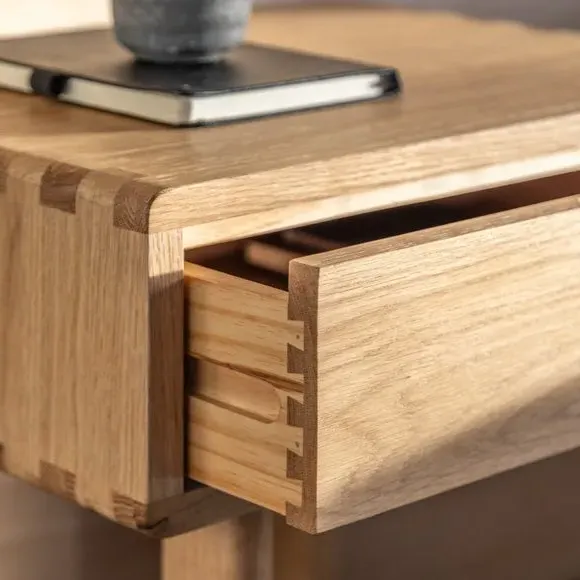 Avesta 1 Drawer Bedside Table - Natural, Solid Oak alternate view