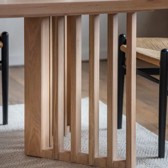 Loma 8-Seater Rectangular Dining Table - Natural, Solid Oak alternate view