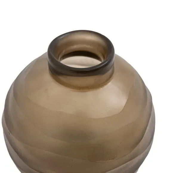 Bevelled Glass Globe Vase - Grey, Glass alternate view