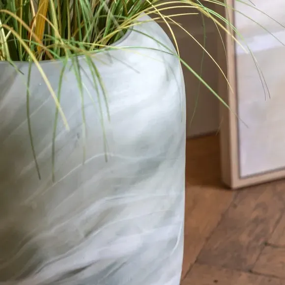 Caldeira Hand Blown Glass Wide Vase - Sage Green alternate view