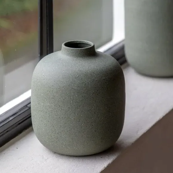 Goa Cast Aluminium Vase - Olive Green product