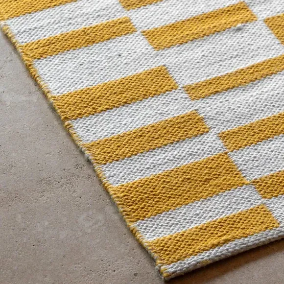 Genoa Jacquard Rug - Yellow alternate view