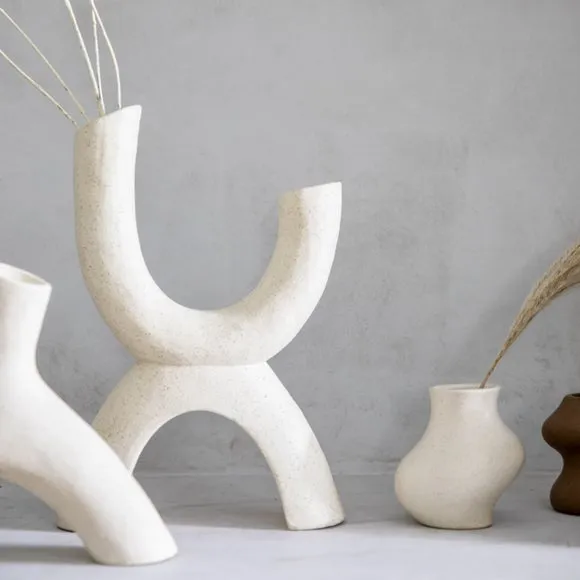 Jago Large Abstract Vase - White product