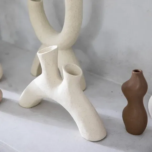 Jago Small Abstract Vase - White product