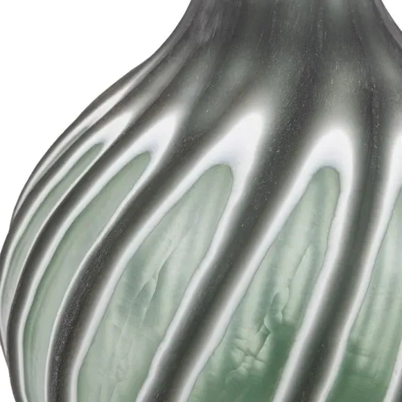 Morella Swirl Hand Carved Glass Vase - Sage alternate view