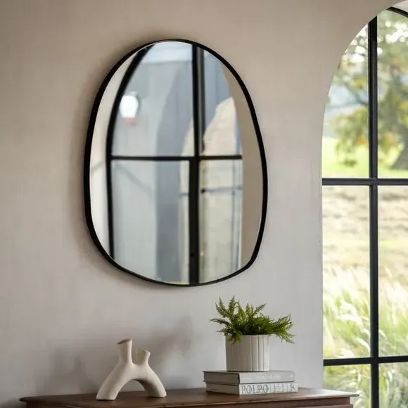 Lisbon Pebble Wall Mirror - Black alternate view