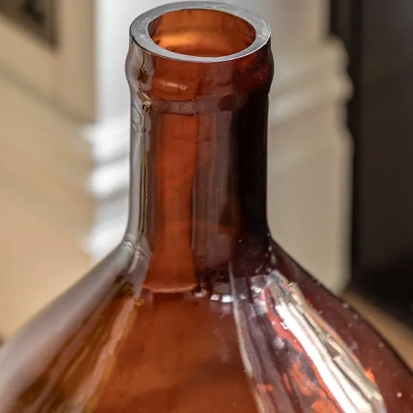 Rueda Giant Glass Bottle Vase - Amber alternate view