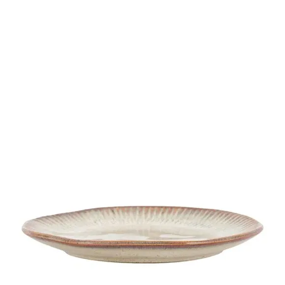 Set of 4 Organic Ridged Side Plates - Stone, Porcelain alternate view