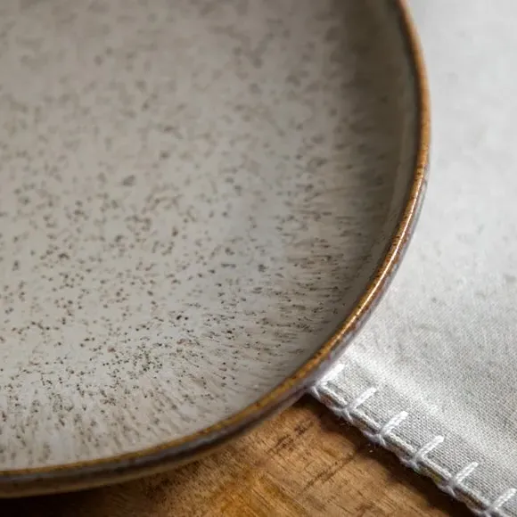 Speckle Glaze Side Plates Set of 4 - Oatmeal, Ceramic alternate view