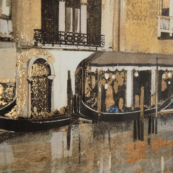 Venetian Canal Framed Print - Multicolor alternate view
