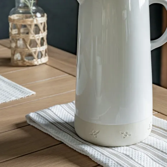 White Bee Jug - White, Stoneware alternate view
