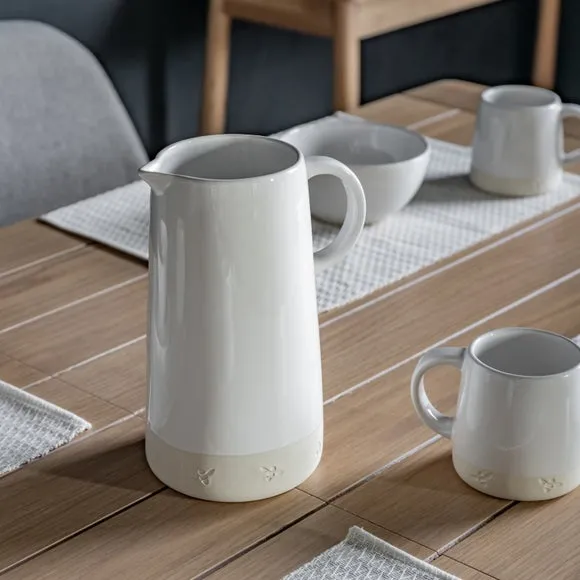 White Bee Jug - White, Stoneware product