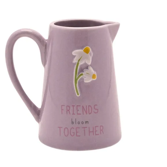 Love Life Friends Embossed Ceramic Jug - Purple alternate view