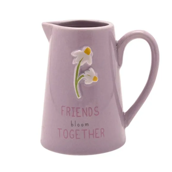 Love Life Friends Embossed Ceramic Jug - Purple product