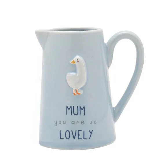 Love Life Mum Embossed Ceramic Jug - Blue product
