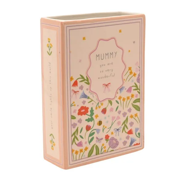 Love Life Mummy Ceramic Book Vase - Orange product