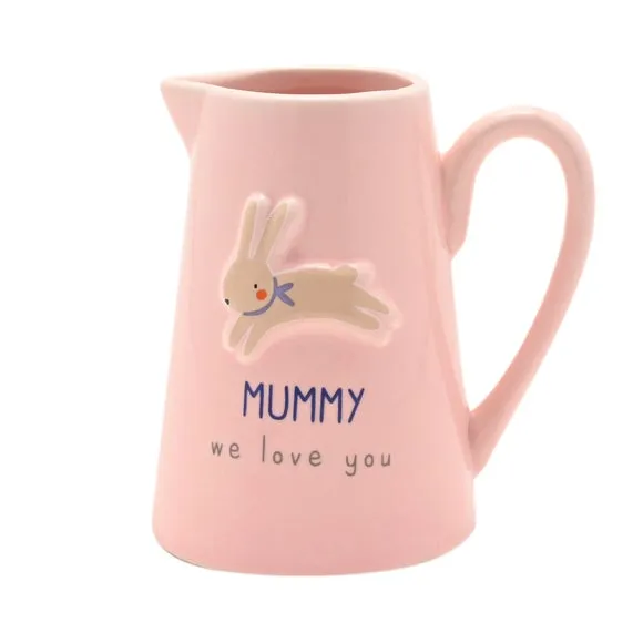Love Life Mummy Embossed Ceramic Jug - Pink product