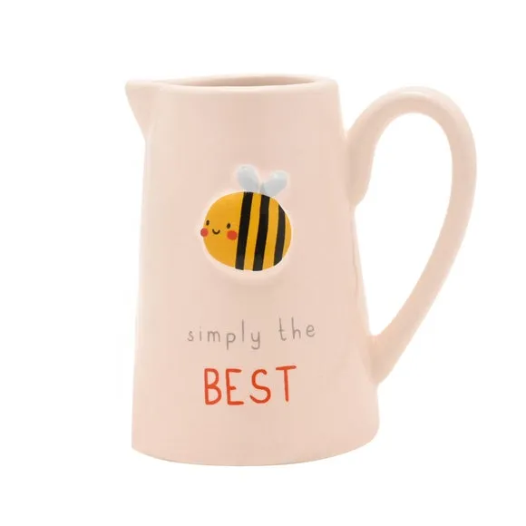 Love Life Simply The Best Embossed Ceramic Jug - White product