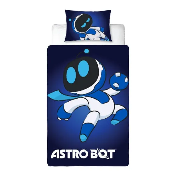 Astrobot Duvet Cover & Pillowcase Set - Blue, Polycotton alternate view