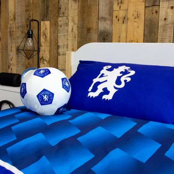 Chelsea FC Geometric Reversible Duvet Cover & Pillowcase Set - Blue, Polycotton alternate view