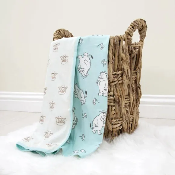 Gruffalo Reversible Jersey Blanket - Cream, Cotton product