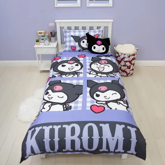 Hello Kitty Rebel Kuromi Quilt Cover and Pillowcase Set - Purple alternate view