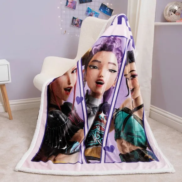 K-Pop Demon Hunters Fleece with Sherpa Back - Pink product