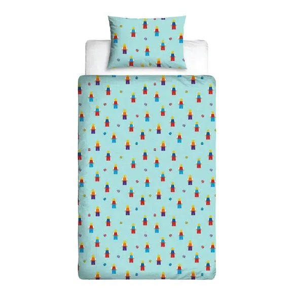 Lego Colourblock Duvet Cover & Pillowcase Set - Cream, Polycotton alternate view