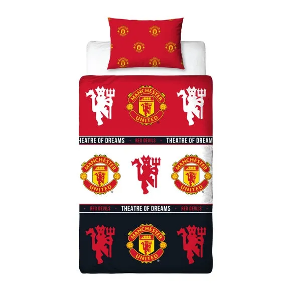 Manchester United Reversible Duvet Cover & Pillowcase Set - Polycotton product