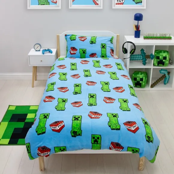 Minecraft Fleece Duvet Cover & Pillowcase Set - Green product