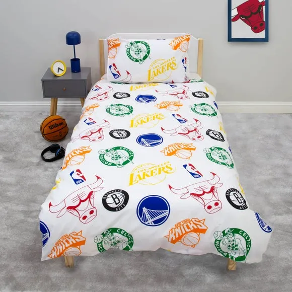 NBA Divide Reversible Single Duvet & Pillowcase Set - Multicolor alternate view