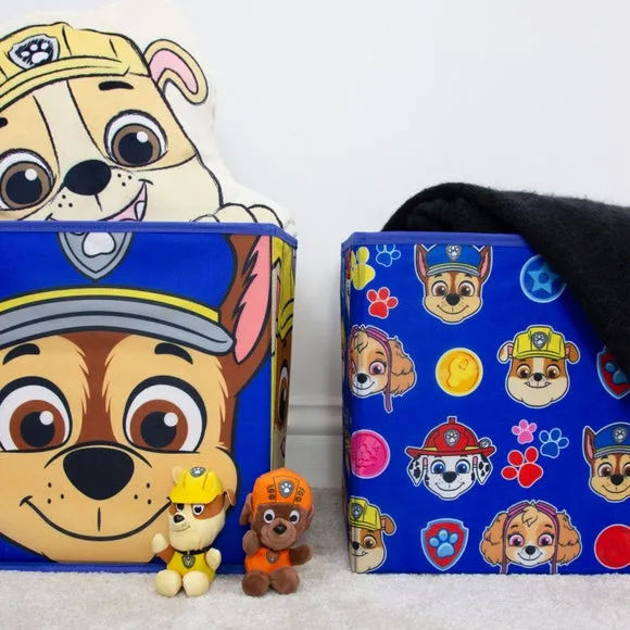 Paw Patrol Faces Set of 2 Storage Boxes - Multicolor, Polyester alternate view