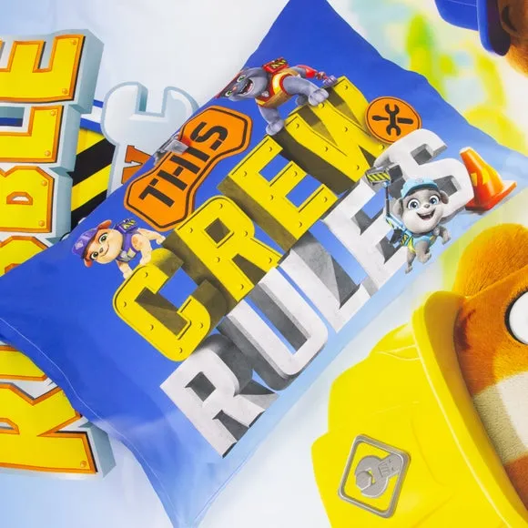 Paw Patrol Rubble'n'Crew Duvet Cover & Pillowcase Set - Yellow, Polycotton alternate view