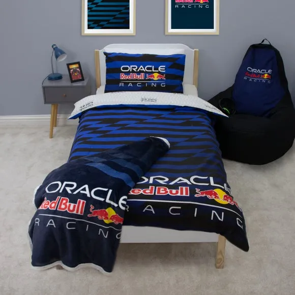 Red Bull Racing Reversible Quilt Cover and Pillowcase Set - Blue, Polycotton product