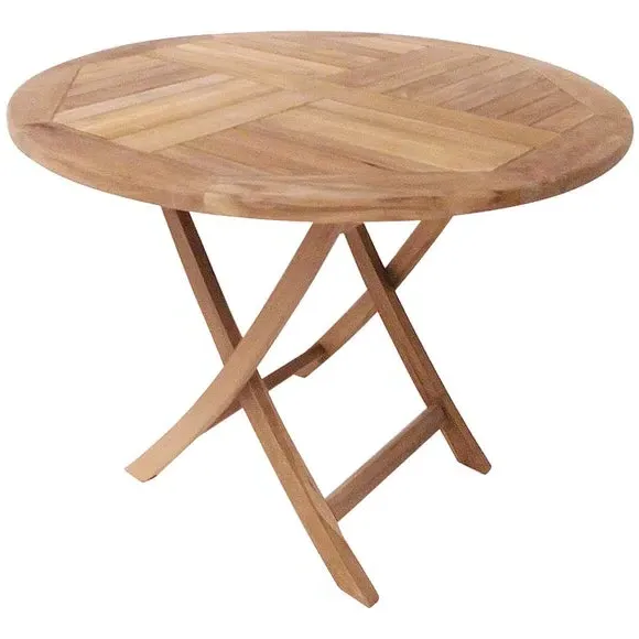 Charles Round 4-Seater Folding Dining Table - Natural, Teak product